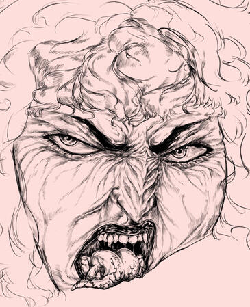 My OC (Detailed Lineart, Headshot)