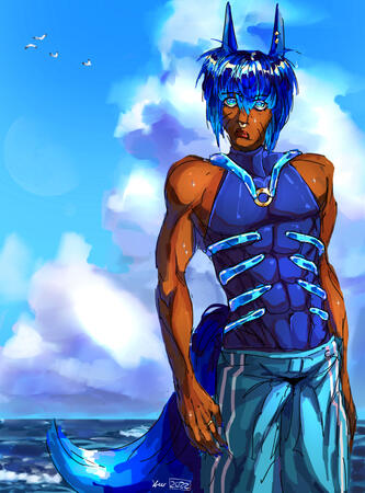 My OC (Rendered, Half-Body)